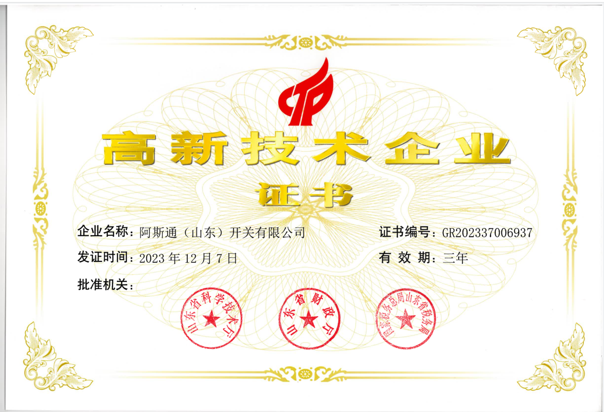 国家级高新技术企业